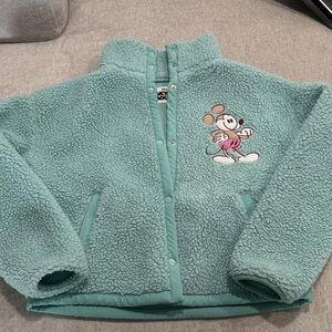 Disney Mickey Mouse Teal Fleece Jacket